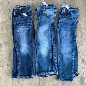 3 pairs Boys 3T jeans (2 Old Navy 1 Cat and Jack)